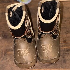 Twister Olive and Black Kids Boots